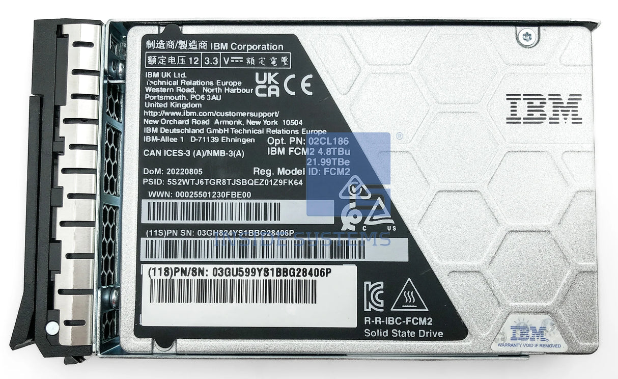 IBM 03JK076 03GH935 4.8TB NVMe FlashCore Module (FCM) 3.0 AGSA-4662 2.5"