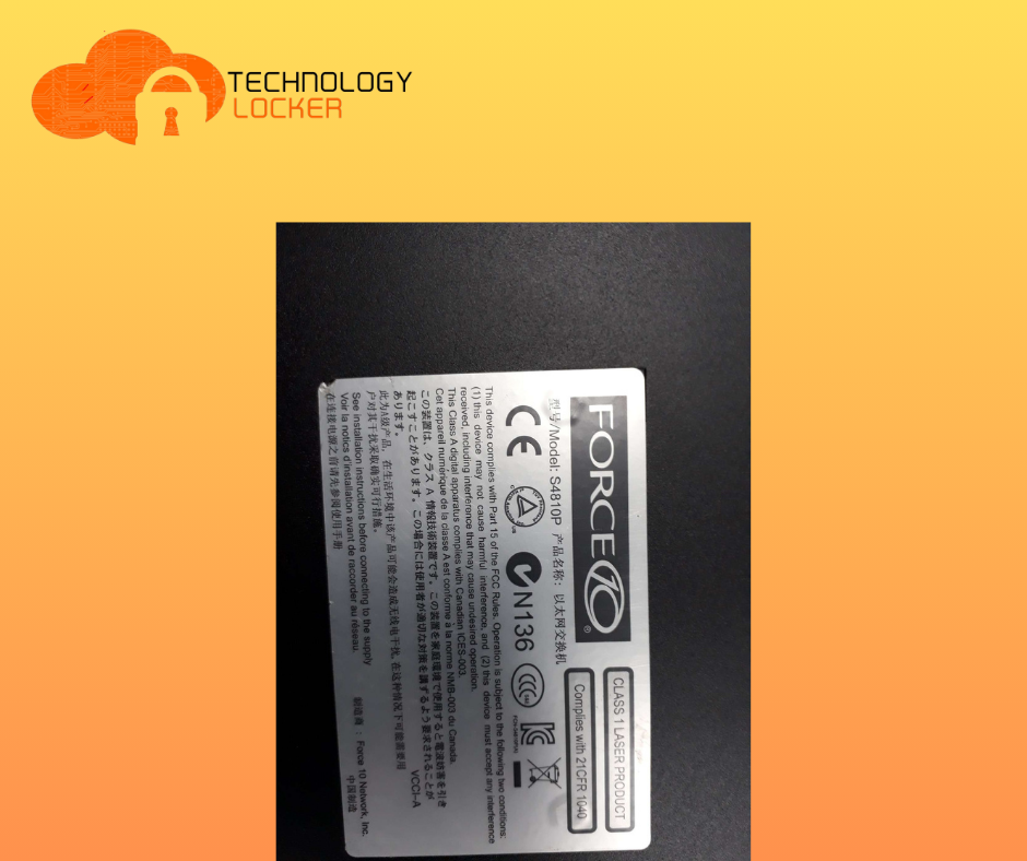 Dell Force10 S4810P-AC S4810 48-Port 10GbE & 4× 40G QSFP+ Switch With Dual AC PS