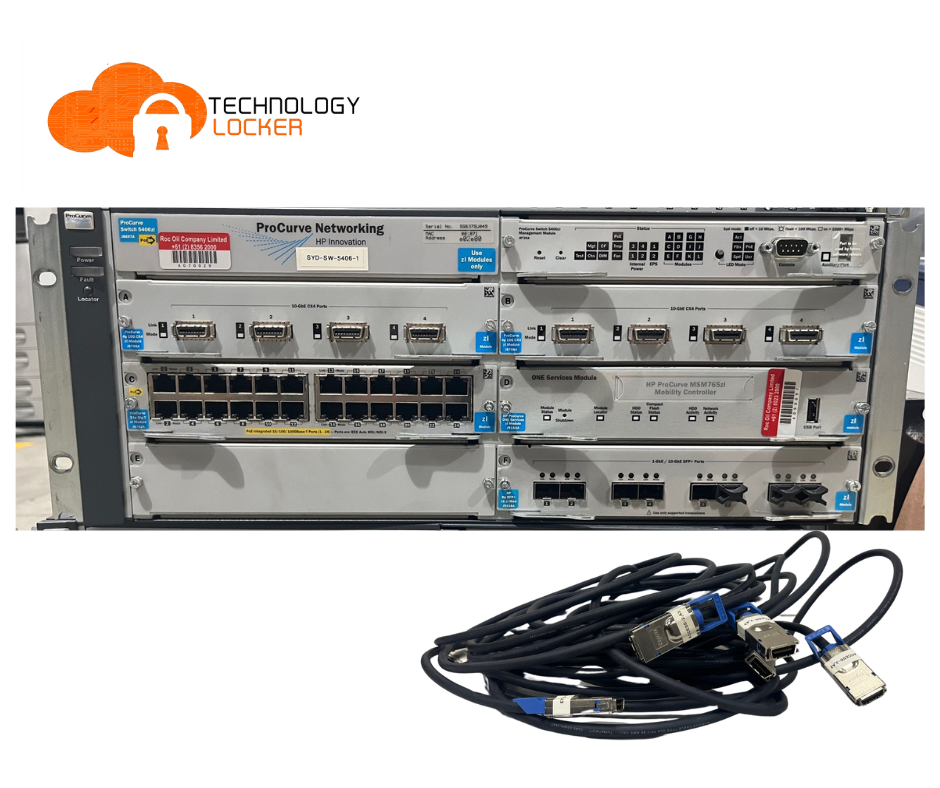 HP ProCurve J8697A 5406zl Switch 1x J8726A 2x J9537A 3x J9534A 1x J8702A 2x PSU