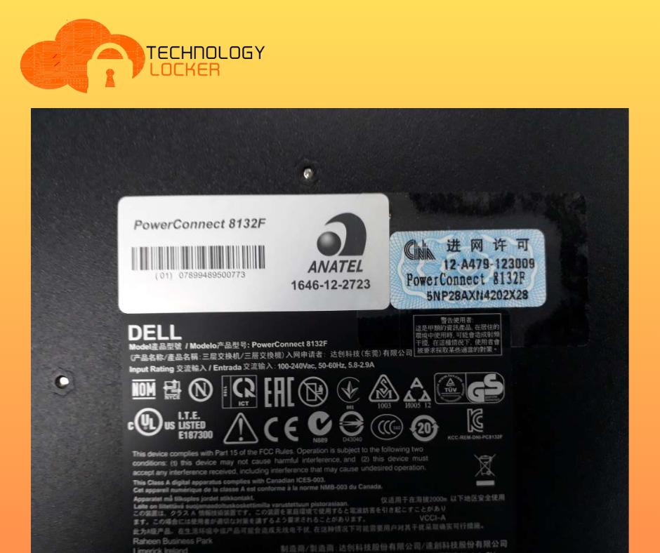 Dell PowerConnect 8132F 10Gb 24 Port Ethernet Switch W/ 2 PSU