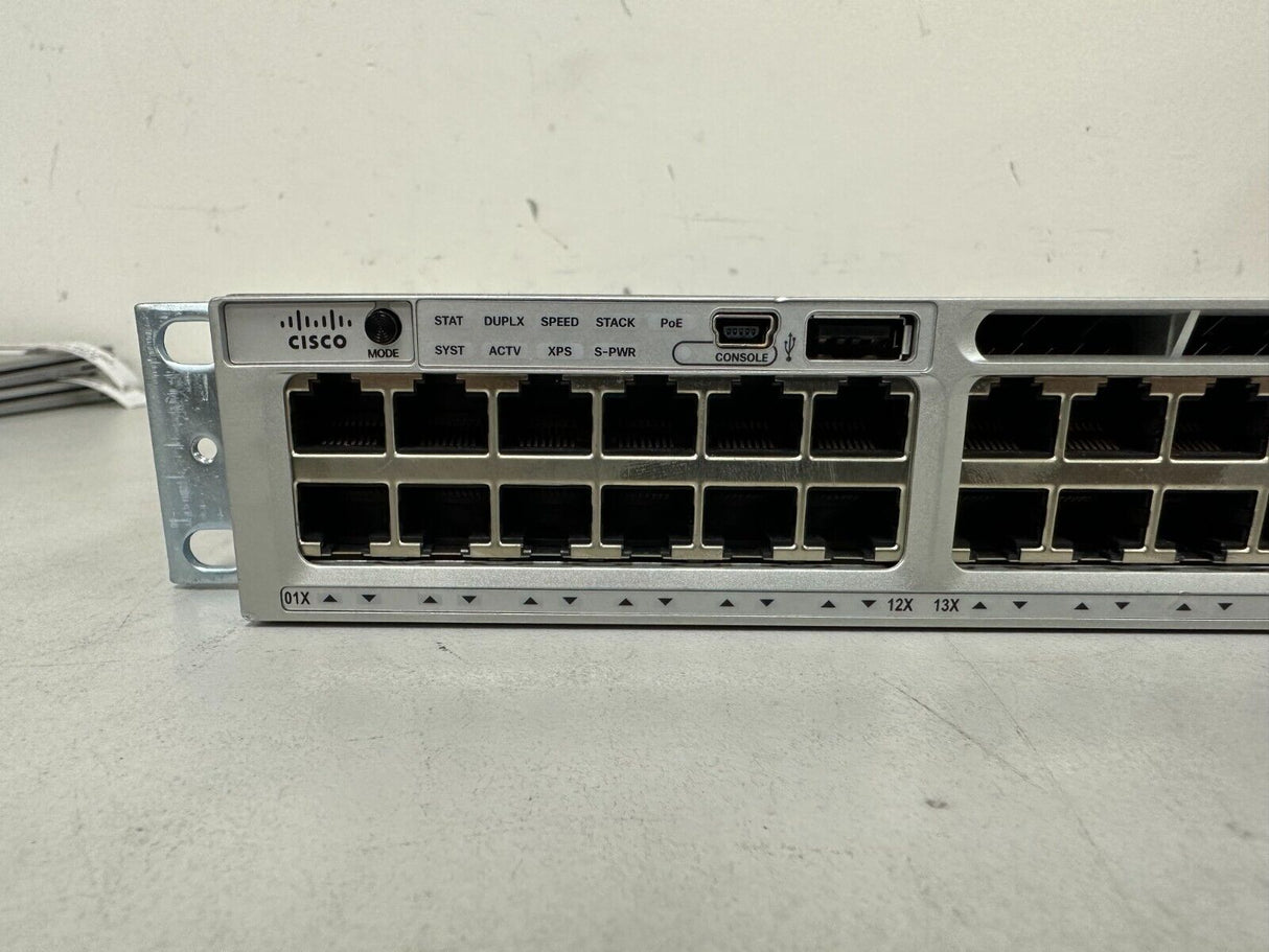 Cisco WS-C3850-48U-L Catalyst Switch UPOE C3850-NM-2-10G PWR-C1-1100WAC CAB-SPWR-30CM