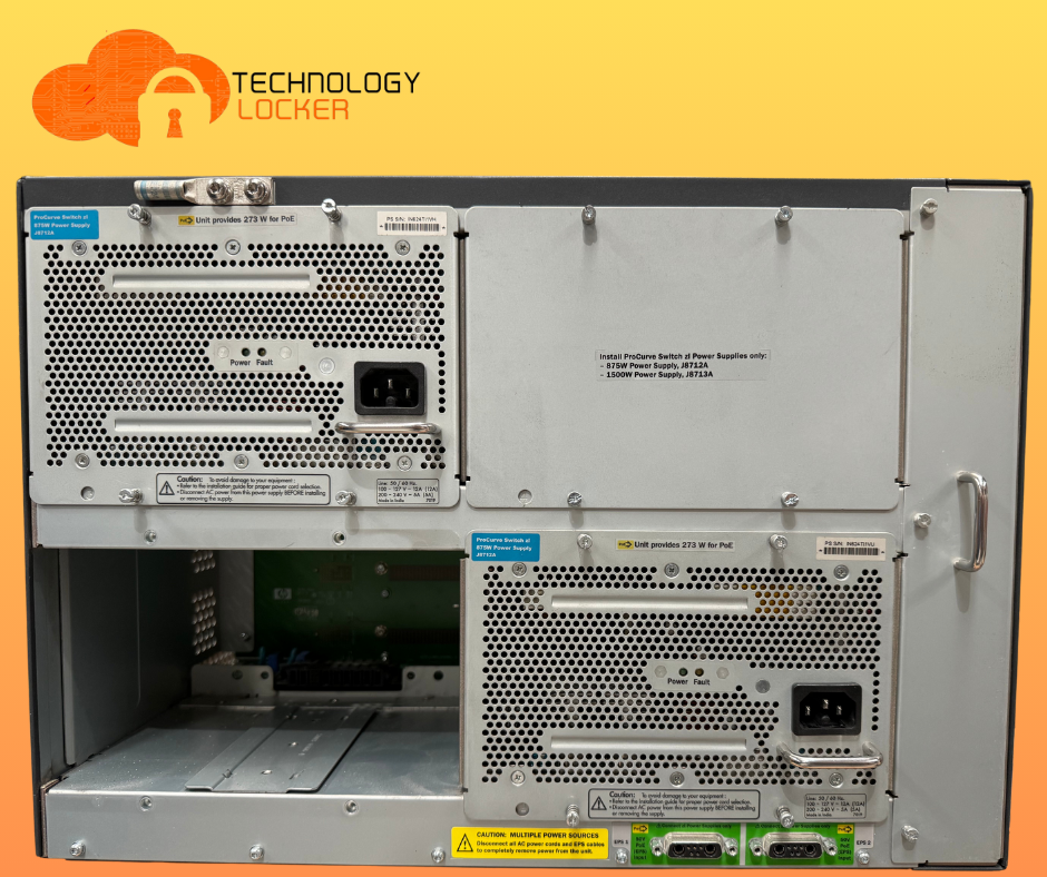 HP ProCurve Switch 5412zl with 8x J8702A & 1x J9536A Modules