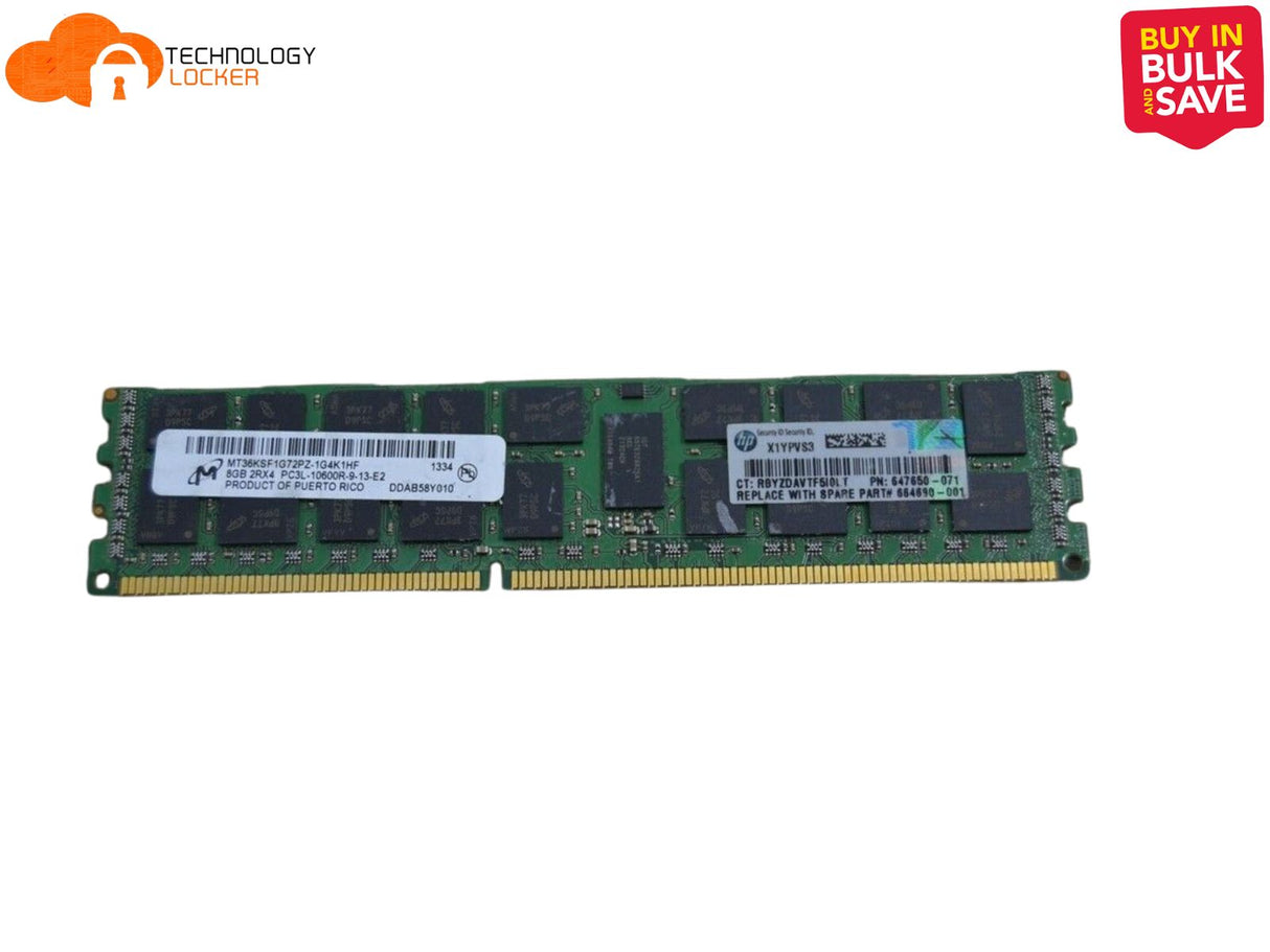 Bulk 10x Micron MT54KSF3G72PZ-1G4E1HG 24GB3RX4 PC3L-10600R-9-13-ZZ Server RAM