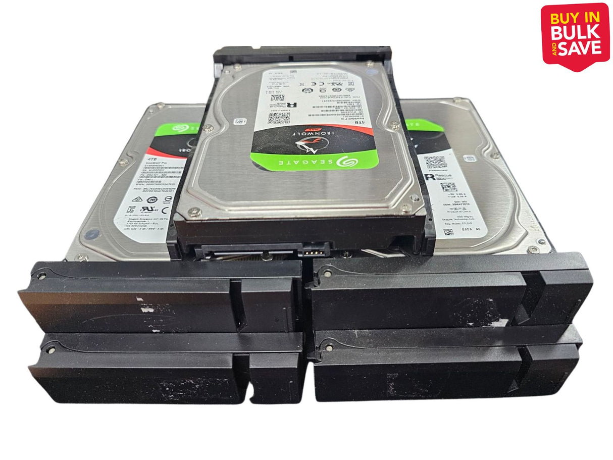 BULK 5x Seagate ST4000NE001 3.5" 4TB HDD IronWolf Pro NAS SATA3 w/ Caddy Tray