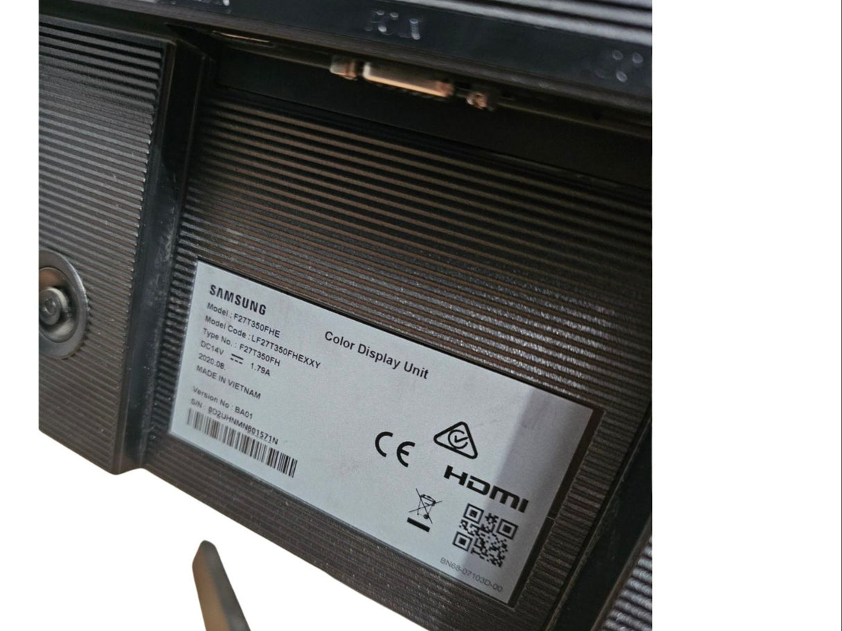 Samsung F27T350FHEXXY 27" LED Monitor IPS Panel FreeSync 75Hz HDMI with Stand