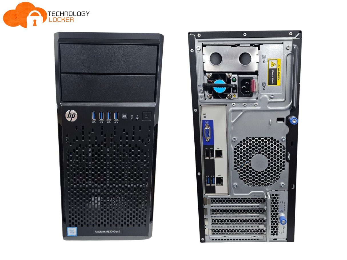 HP ProLiant ML30 G9 Tower Server Xeon E3-1240 @3.5 16GB RAM 2x1TB HDD No OS
