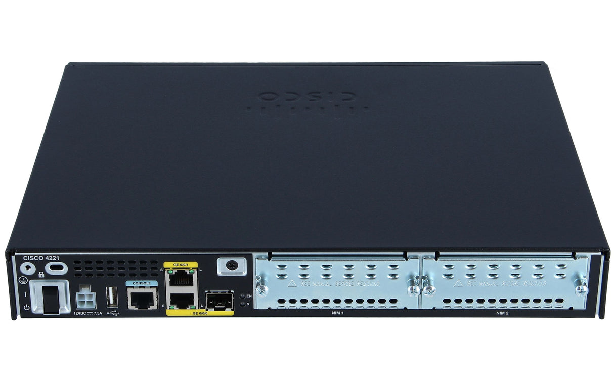 CISCO ISR4221/K9 ISR Integrated Service Router with Rack Mount + NIM-1GE-CU-SFP