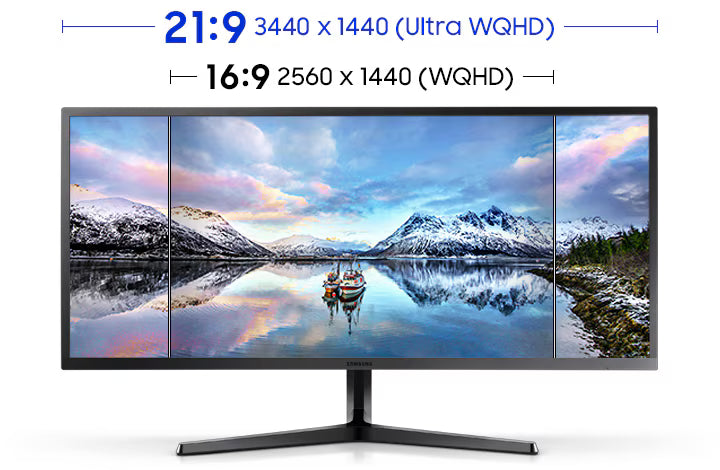 Samsung S34J550WE 34" Ultra-Wide WQHD 3440 x 1440 4ms Monitor - No Stand