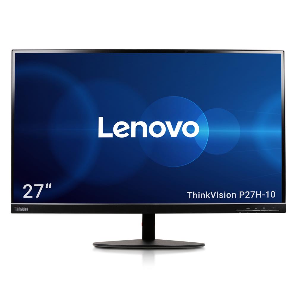 Lenovo ThinkVision P27h-10 27" 2560 x 1440 QHD IPS LCD Monitor HDMI DisplayPort
