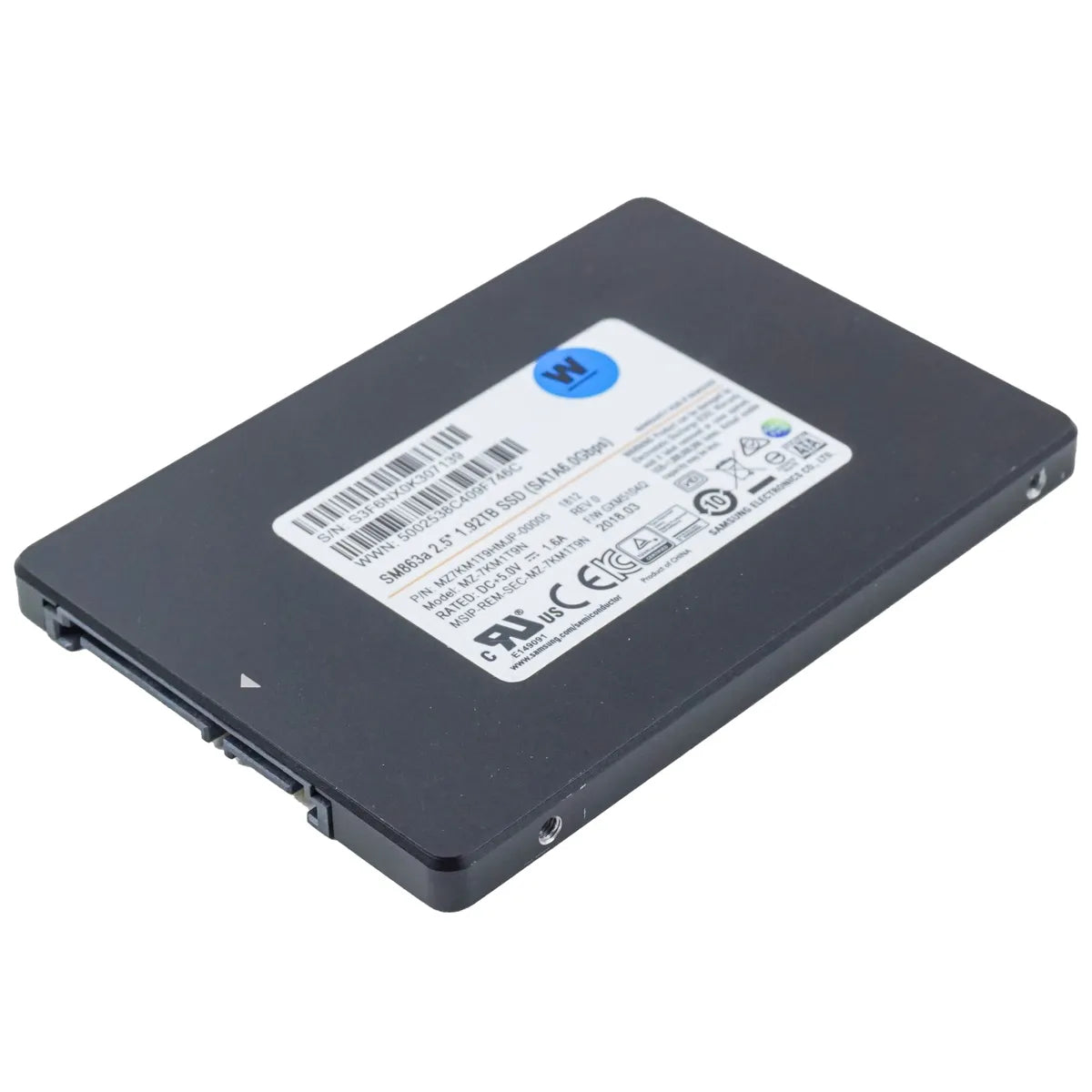 Samsung MZ-7KM1T9N PM863a Series 1.92TB 2.5" SATA 6Gb/s SSD MZ7KM1T9HMJP