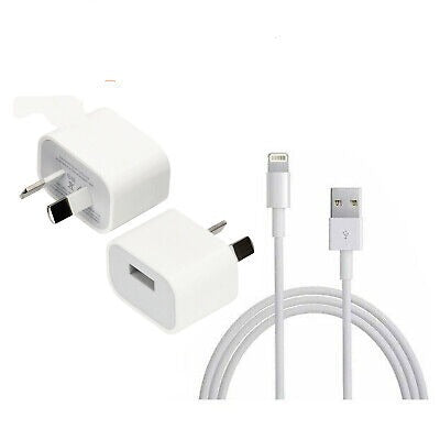 3X Apple Lightning 1m USB Charging Cable Power Adapter A1444 MD818ZM/A Genuine