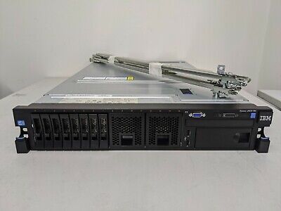 IBM X3650 M4 Server 2x E5-2640 12C 192GB RAM M5110e Ctr 2x QLE2560-IBM