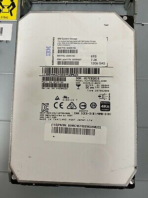 IBM 8TB 00WK782 00WK785 00WK897 SAS 3.5" 12Gb/s 7.2K V7000 2076-AHD5 Hard Drive