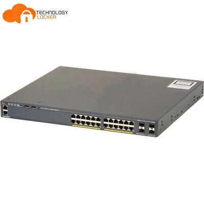 Cisco WS-C2960X-24PD-L Catalyst Switch 2960-X with Rack Mount Brackets