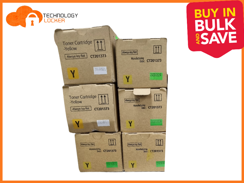 BULK 6x New Genuine Fuji Xerox Yellow Toner Cartridge CT201373