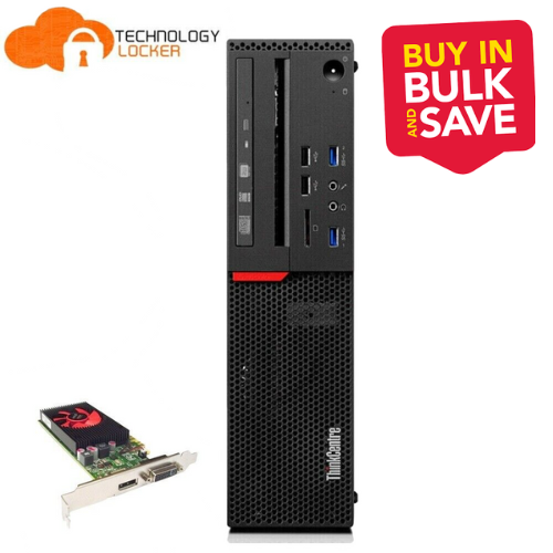 Bulk 5x Lenovo ThinkCentre M700 SFF Desktop PC i5-6400 8GB RAM 256GB SSD GT720