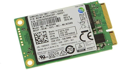 Samsung PM871 mSATA MZMLN256HCHP 256GB 6Gb/s Solid State Drive SSD