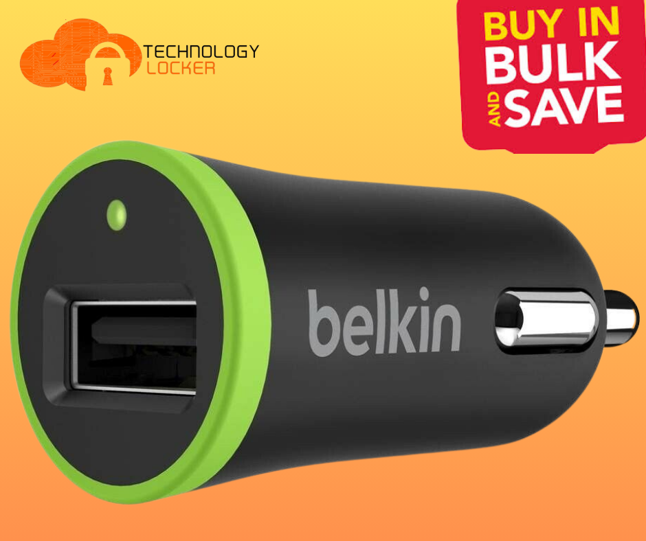 BULK 7x Belkin Boost Up Car Charger ~12 Watt / 2.4 Amp BRAND NEW