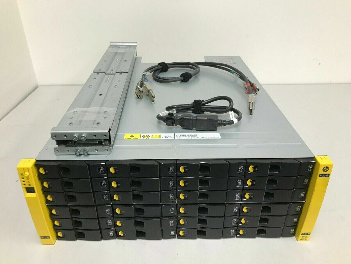 HP 3PAR M6720 24 Bay LFF 3.5" 4U QR491A 144TB 24x 6TB SAS 793136-001 Rail 40876