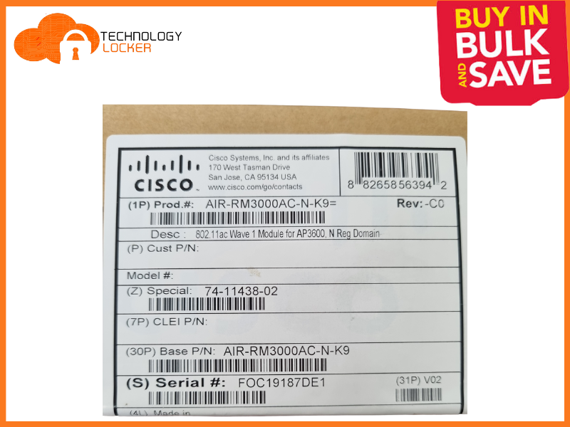 Bulk 10x Cisco AIR-RM3000AC-N-K9 Aironet 3600 Series 802.11ac Module *BRAND NEW*