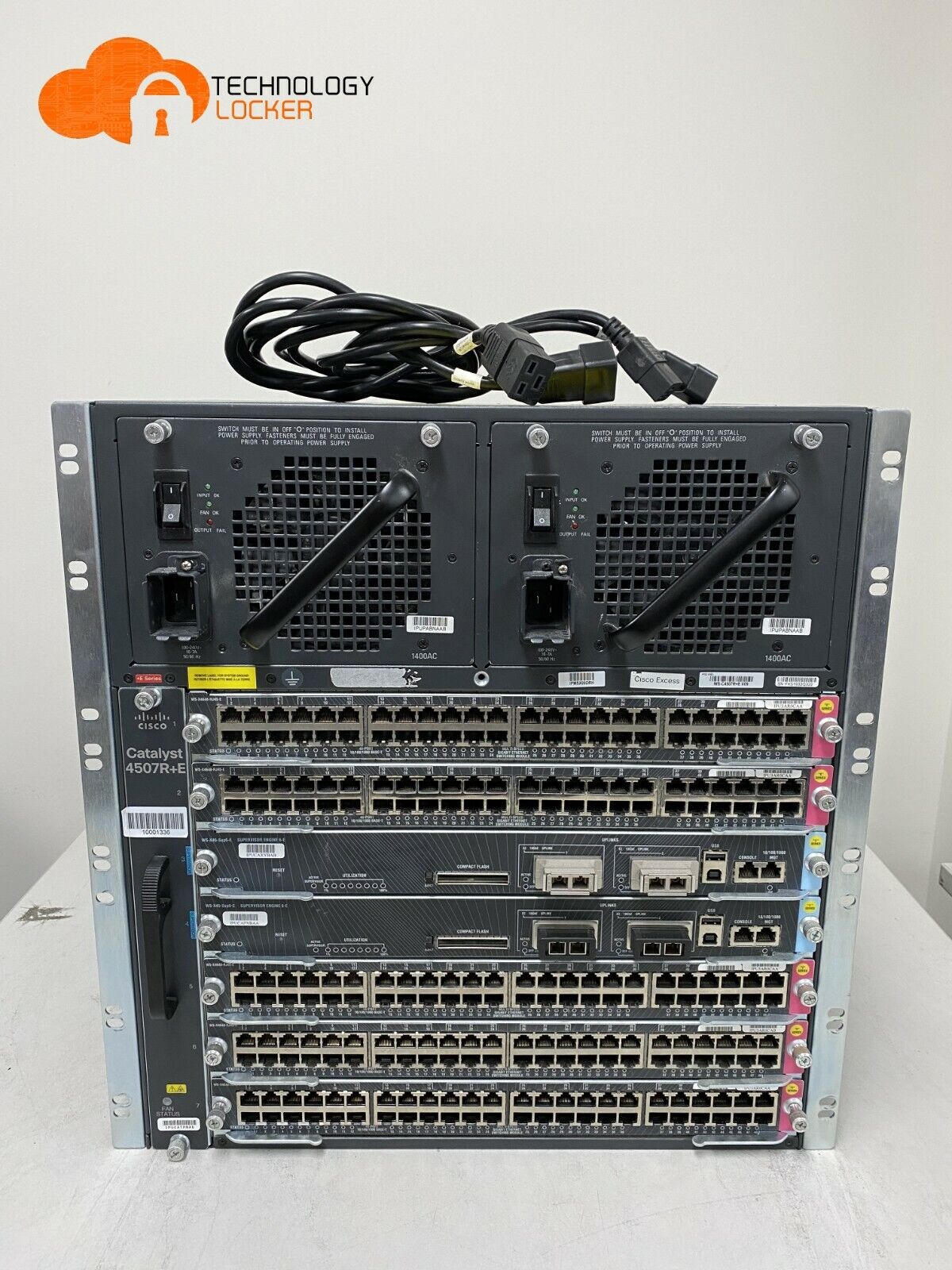 Cisco WS-C4507R+E Chassis 2x WS-X45-Sup6-E 5x WS-X4648-RJ45-E 4x X2-10GB-SR