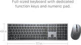 Dell Multi-Device Wireless Keyboard KB7221Wt and Mouse Bluetooth