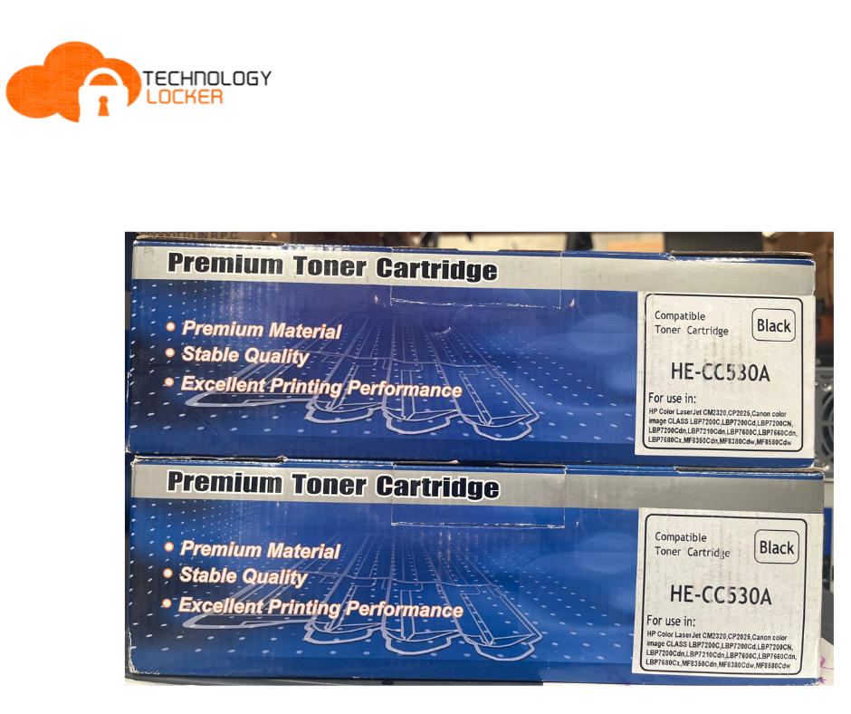 2x Premium Toner Cartridge Black HE-CC530A Compatible for HP LaserJet Canon LBP
