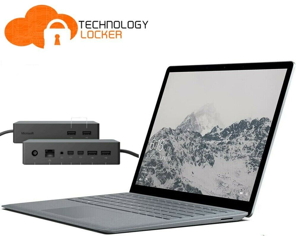 Microsoft Surface Laptop Gen 1 i5-7300U 8GB RAM 128GB SSD Win 11 Touch Dock 1661