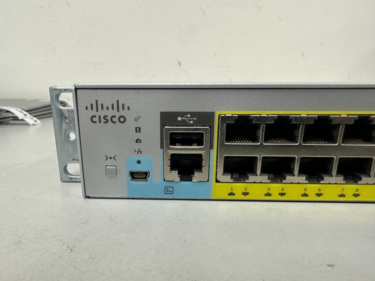 Cisco WS-C2960L-48PQ-LL Catalyst Switch with Rack Mount Brackets
