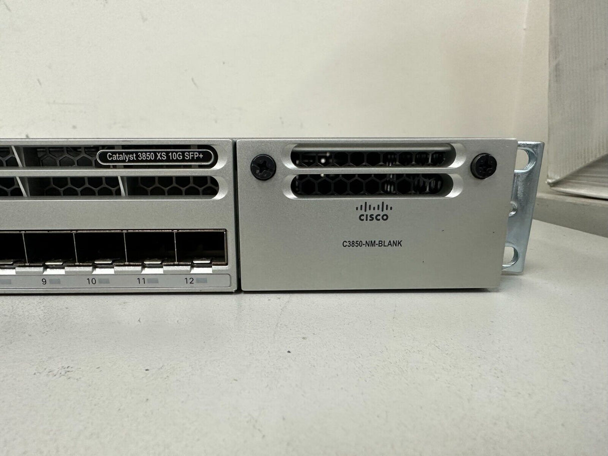 Cisco WS-C3850-12XS-E V02 Catalyst 12 SFP+ ports with Mount Rack Mount & 1 PSU