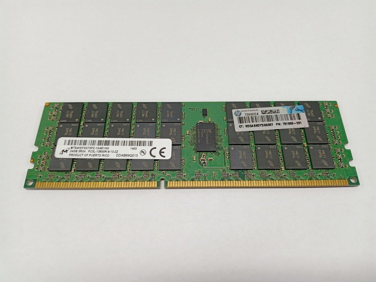 Bulk 10x Micron MT54KSF3G72PZ-1G4E1HG 24GB 3RX4 PC3L-10600R-9-13-ZZ Server RAM