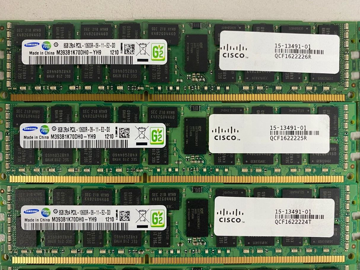Samsung 256GB (32 x 8GB)2RX4 Server RAM Memory PC3L-10600R DDR3 M393B1K70DH0-YH9