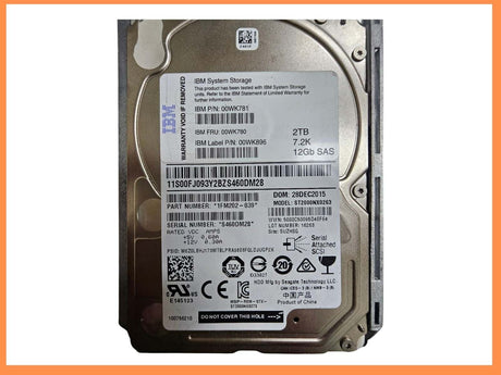 Bulk 3x IBM HDD 2TB 2.5" 7.2K 12Gb SAS 1FM202-039 00WK780 00WK781 ST2000NX0263