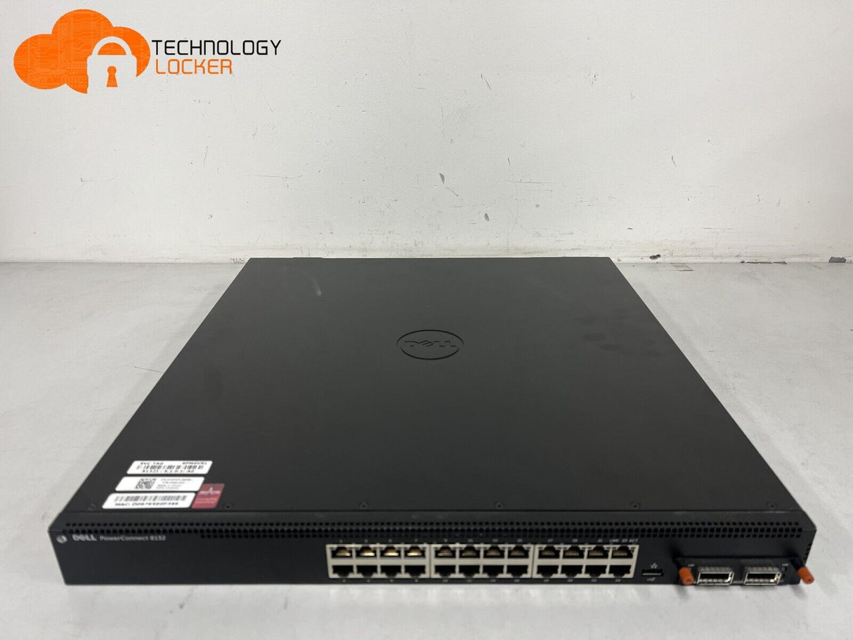 Dell PowerConnect 8132F 24-Port 10GB SFP+ Switch + PC8100 QSFP+ Module Dual PSU