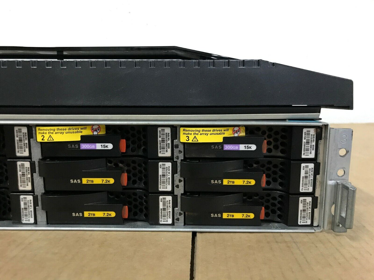 EMC VNXe3100 4 x 300GB 15K Flare 2x 300GB 005049037 6x 2TB SAS 7.2k  005049498