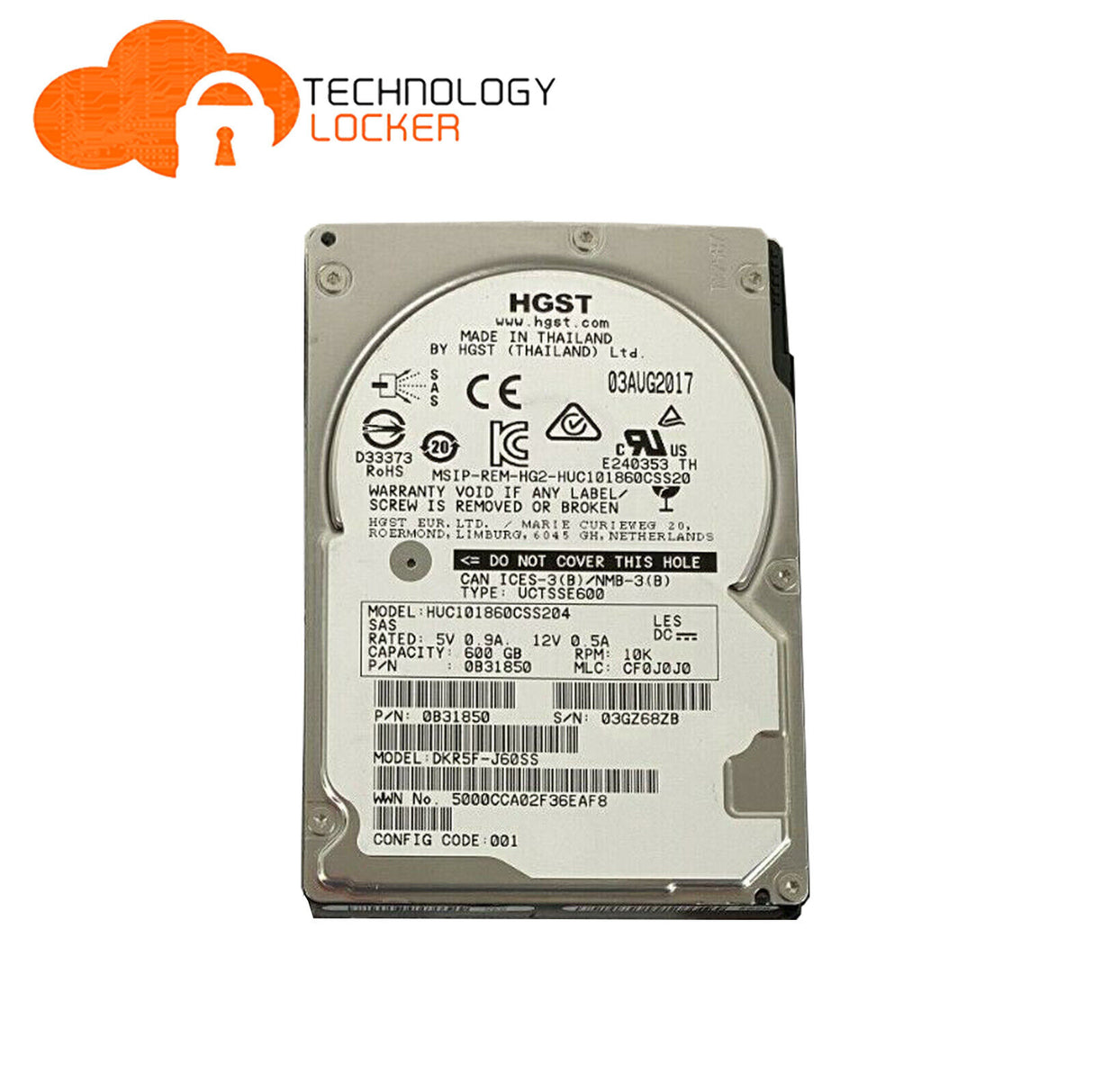 Bulk 10x HITACHI 6HGSS 3282390-A 600GB SAS 2.5" 10K RPM HDD ST600MM006