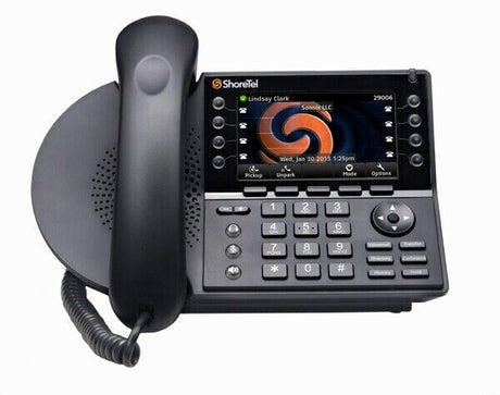 Bulk 2x ShoreTel IP485G IP VoIP Gigabit Color Display Black PoE Business Phone