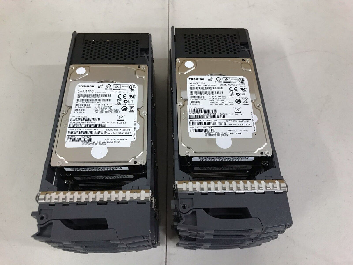 NetApp 900GB 10K 2.5" 6G SAS HDD X423A-R5 00V7528 DS2246 FAS2240 108-00222