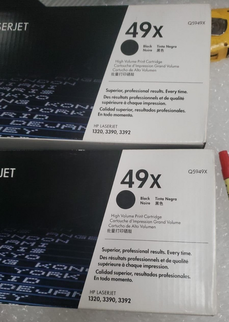 2x Genuine HP LaserJet 1320 3390 3392 Q5949X 49X Black print cartridge New