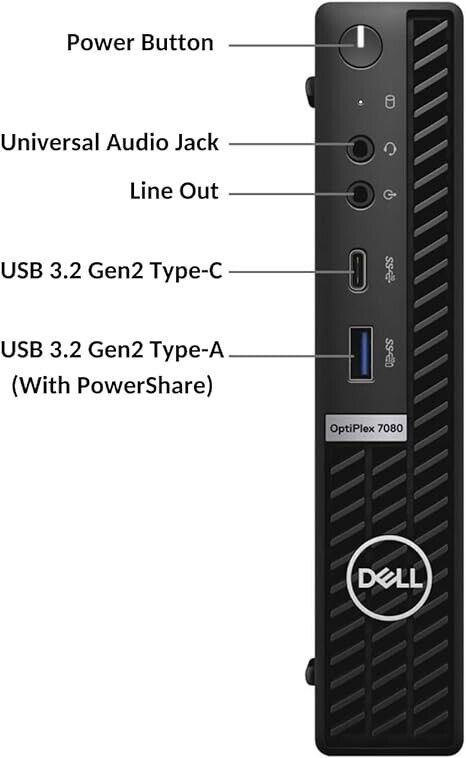 Dell OptiPlex 3080 Micro PC i5-10500T @2.30GHz 8GB RAM 512GB Dell OptiPlex 3080 Micro PC i5-10500T @2.30GHz 8GB RAM 512GB