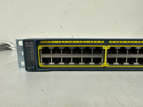 Cisco WS-C2960S-48TD-L Catalyst 48 Gigabit PoE Switch with Rack Mount Brackets