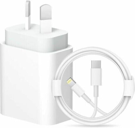Apple USB-C Power Adapter 20w USB-C to Lightning Cable Fast Charger 1M Genuine