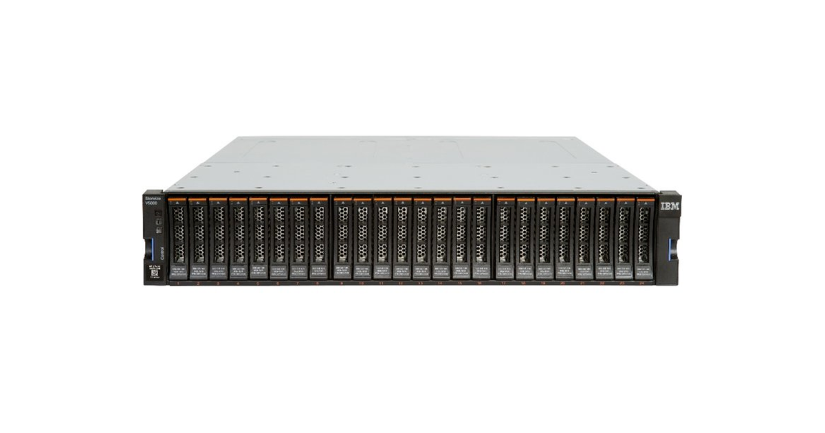 IBM STORWIZE V5000 Gen2 12G EXPANSION 2078-24F 24x 01YM203 2.4TB 12GB HDD Rail