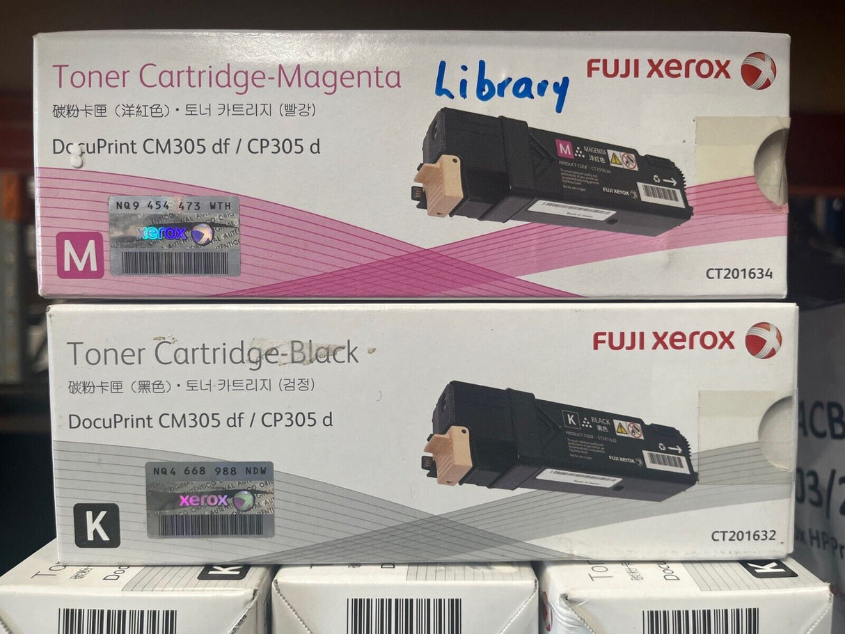 16x Genuine Fuji Xerox Toner Cartridge Black CT201632 DocuPrint CM305 df CP305 d