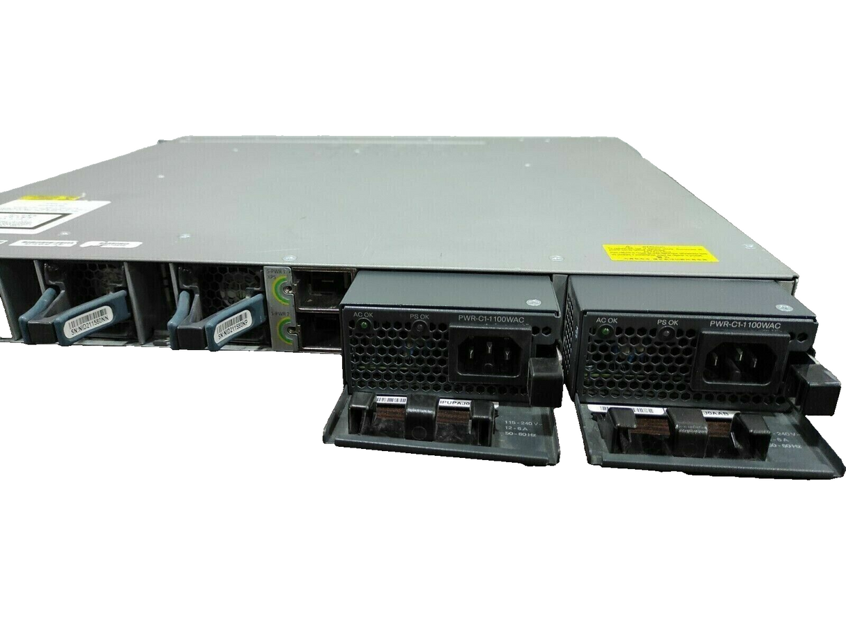 Cisco WS-C3850-12X48U-E Catalyst 3850 12X 48 UPoE Network Switch 2x 1100W PSU