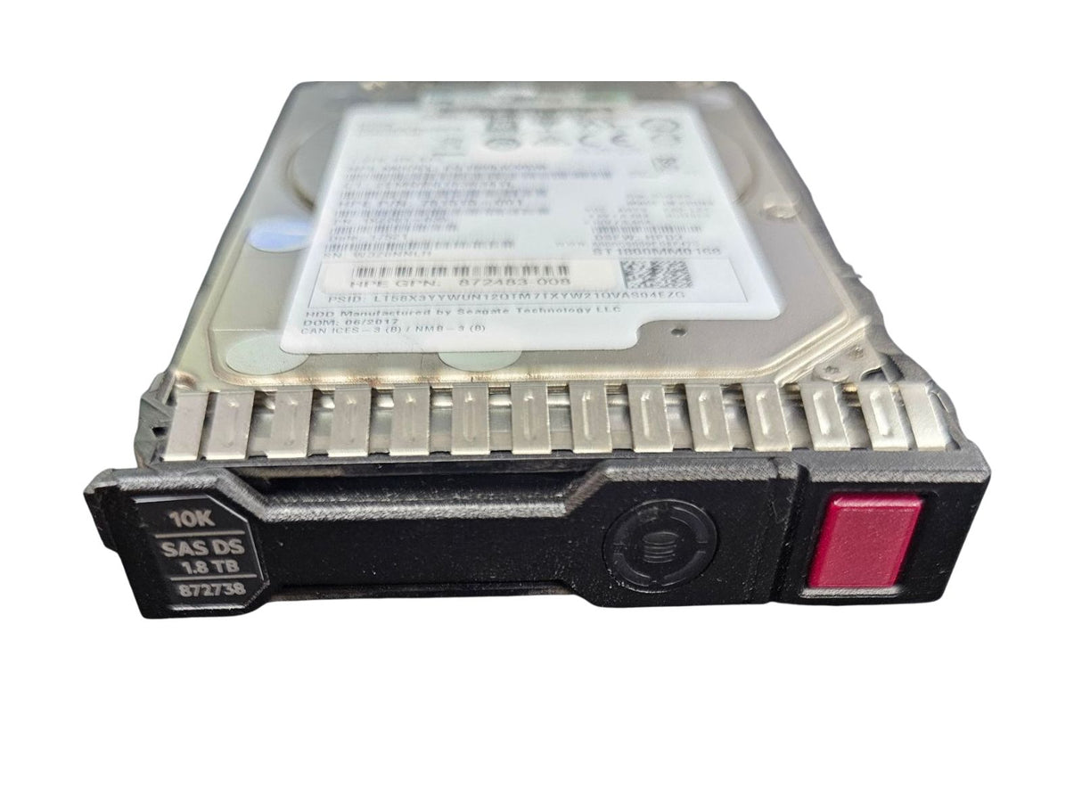 HPE 1.8TB 10K 2.5" SAS Hard Drive 781515-001 1X7201-035 EG1800JEMDB Caddy
