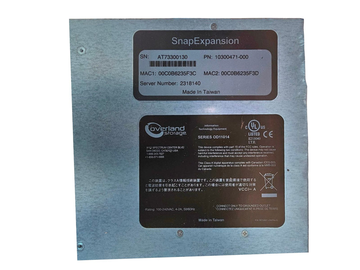 Brand New Overland Storage SnapExpansion Series OD11014 10300471-000