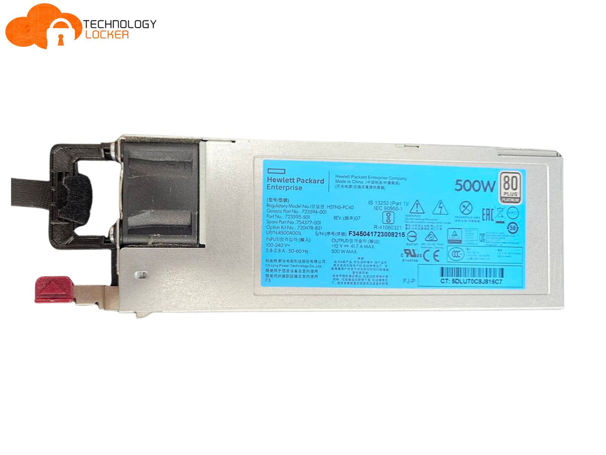 HSTNS-PC40 500W 80 Plus Power Supply 723595-501 723594-001 754377-001