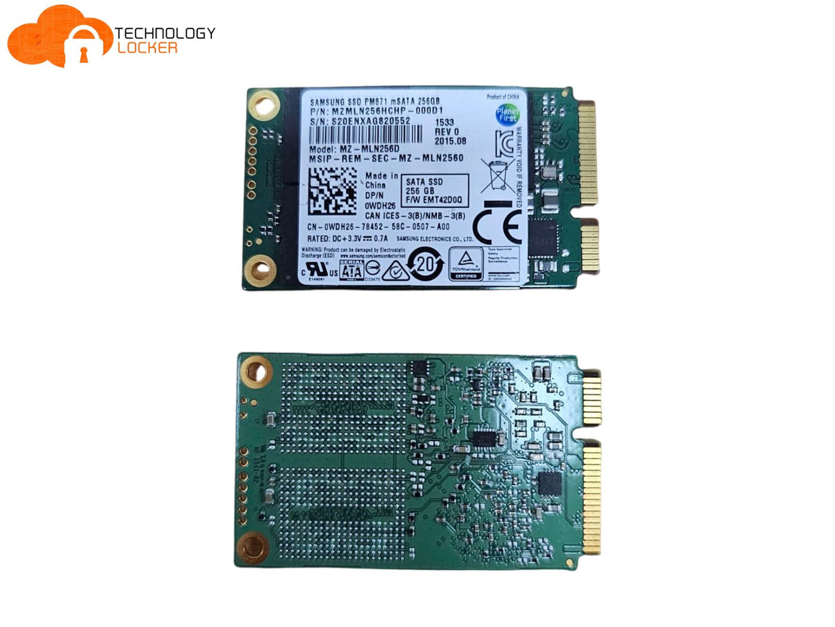 Samsung PM871 mSATA SSD 256GB MZ-MLN256D MZMLN256HCHP