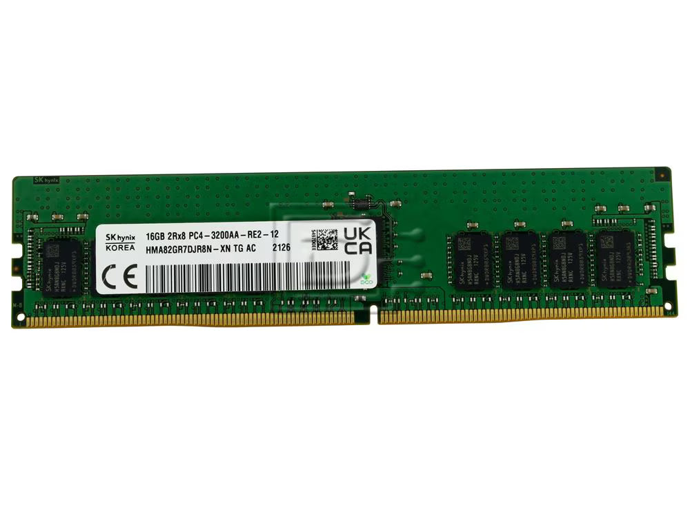 SK Hynix HMA82GR7DJR8N-XN RDIMM 16GB DDR4 3200 PC4 2Rx8 Server RAM Memory